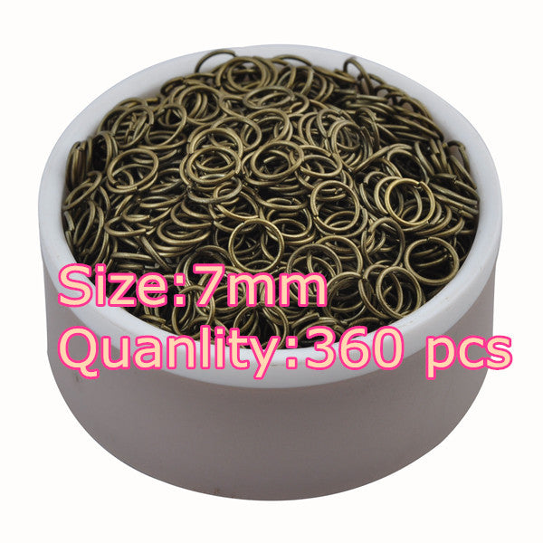 LNRRABC fashion 4-10 mm Golden Silvery Antique Bronze Hot Open Jump Split Rings Connector for DIY Jewelry Findings Making