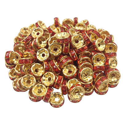 LNRRABC 50 pcs/lot 8MM Fashion DIY cheap alloy Wheel Charm Loose Spacer Matal Beads for Jewelry Making Free Shipping Wholes LIF