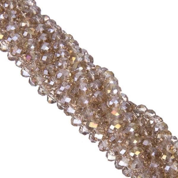 LNRRABC New! AB Color 6MM 100piece/lot Rondelle Glass Crystal Stand Beads Free Shipping Wholesale