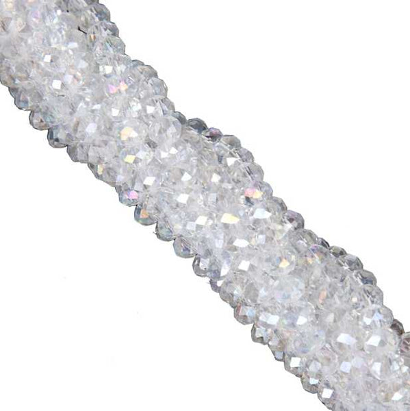 LNRRABC New! AB Color 6MM 100piece/lot Rondelle Glass Crystal Stand Beads Free Shipping Wholesale