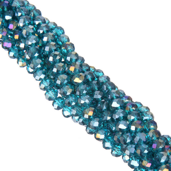 LNRRABC New! AB Color 6MM 100piece/lot Rondelle Glass Crystal Stand Beads Free Shipping Wholesale