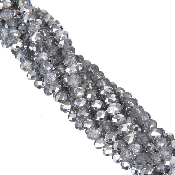 LNRRABC New! AB Color 6MM 100piece/lot Rondelle Glass Crystal Stand Beads Free Shipping Wholesale