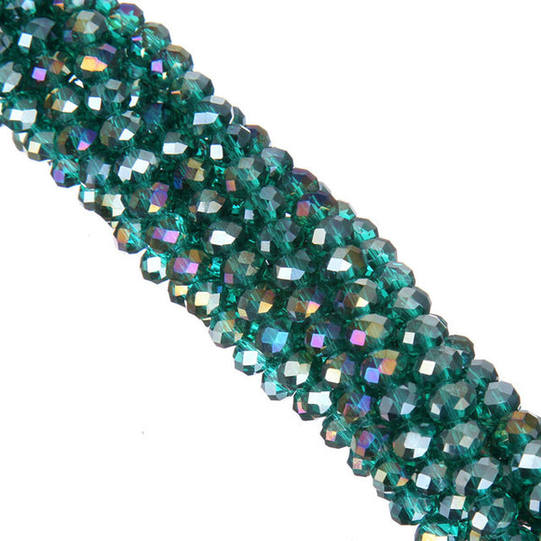 LNRRABC New! AB Color 6MM 100piece/lot Rondelle Glass Crystal Stand Beads Free Shipping Wholesale