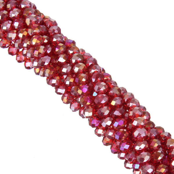 LNRRABC New! AB Color 6MM 100piece/lot Rondelle Glass Crystal Stand Beads Free Shipping Wholesale