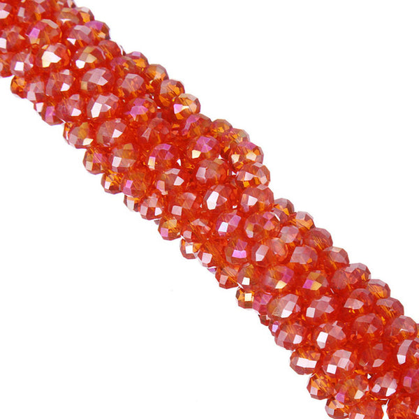 LNRRABC New! AB Color 6MM 100piece/lot Rondelle Glass Crystal Stand Beads Free Shipping Wholesale