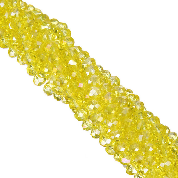 LNRRABC New! AB Color 6MM 100piece/lot Rondelle Glass Crystal Stand Beads Free Shipping Wholesale