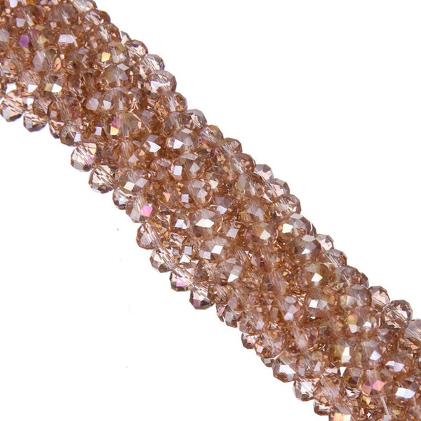 LNRRABC New! AB Color 6MM 100piece/lot Rondelle Glass Crystal Stand Beads Free Shipping Wholesale