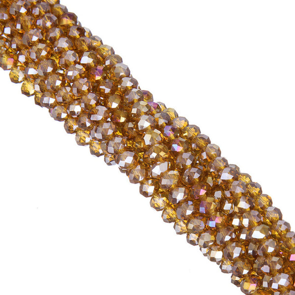 LNRRABC New! AB Color 6MM 100piece/lot Rondelle Glass Crystal Stand Beads Free Shipping Wholesale