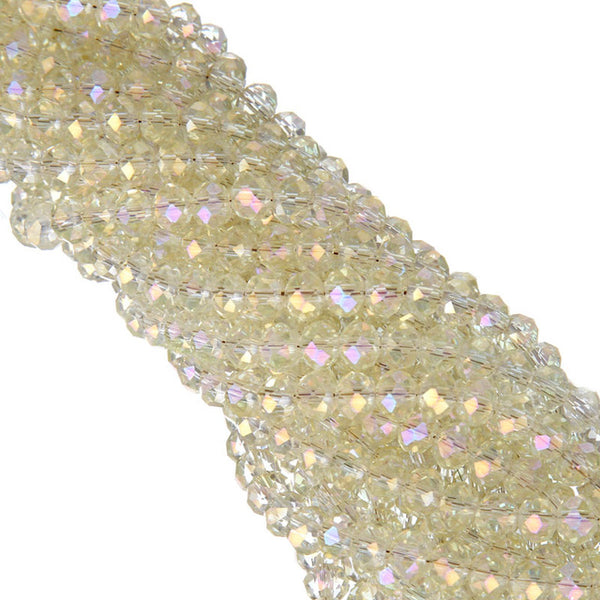 LNRRABC New! AB Color 6MM 100piece/lot Rondelle Glass Crystal Stand Beads Free Shipping Wholesale