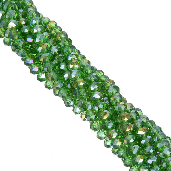 LNRRABC New! AB Color 6MM 100piece/lot Rondelle Glass Crystal Stand Beads Free Shipping Wholesale