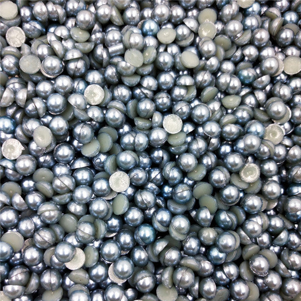 LNRRABC Sale 300 piece/lot 6MM Half Round Acrylic Imitation Flatback Pearl Beads for Jewelry Making Decoration Nail Art Phone
