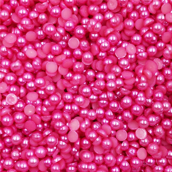 LNRRABC Sale 300 piece/lot 6MM Half Round Acrylic Imitation Flatback Pearl Beads for Jewelry Making Decoration Nail Art Phone