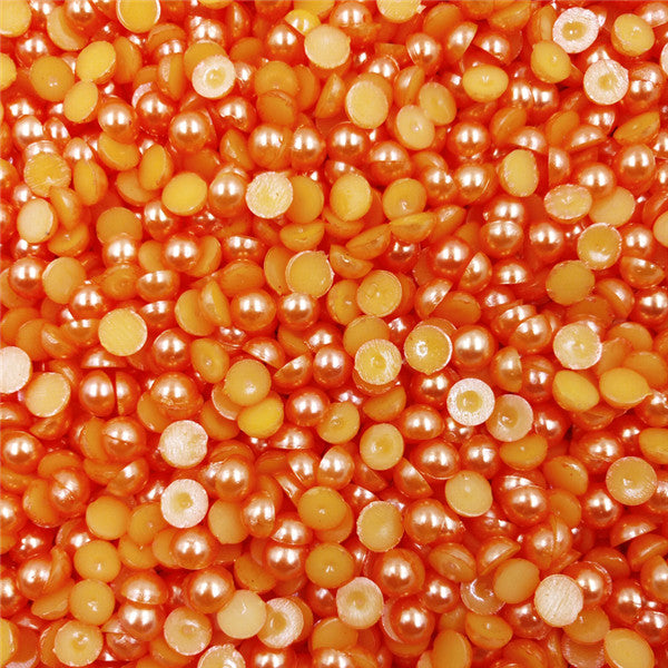 LNRRABC Sale 300 piece/lot 6MM Half Round Acrylic Imitation Flatback Pearl Beads for Jewelry Making Decoration Nail Art Phone