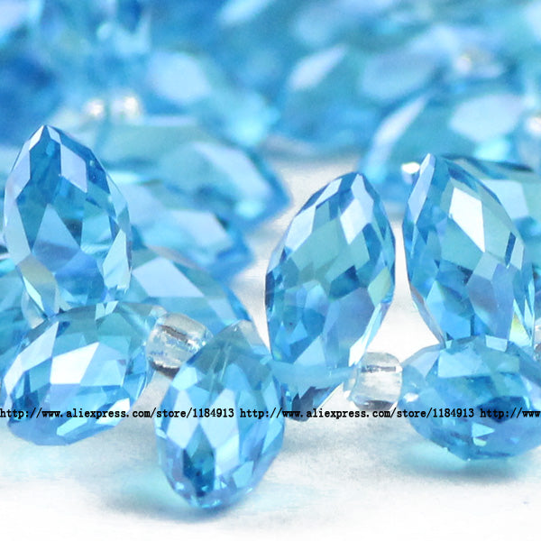 JHNBY Briolette Pendant Waterdrop AAA Austrian crystal beads 6*12mm 50pcs Teardrop glass beads for jewelry making bracelet DIY