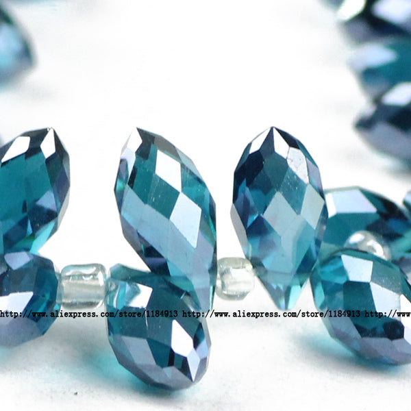 JHNBY Briolette Pendant Waterdrop AAA Austrian crystal beads 6*12mm 50pcs Teardrop glass beads for jewelry making bracelet DIY