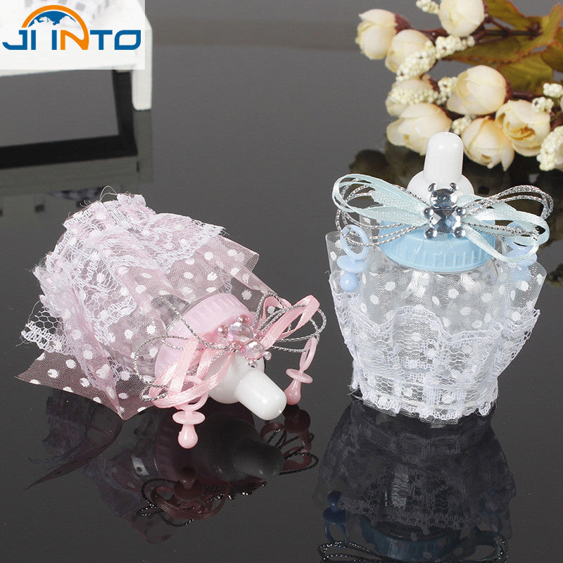Creative Candy box cradle 12Pcs/set Wedding Birthday Supplies Candy Boxes Baby shower Favors Gifts
