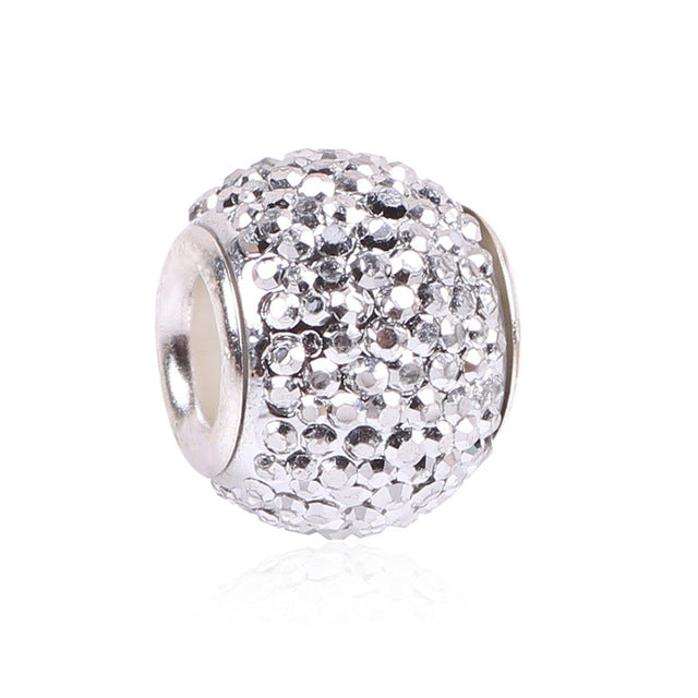 AIFEILI Retail Fashion White Glass Beads Charms Fit Pandora Charms Bracelets & Necklaces For DIY Women jewerly