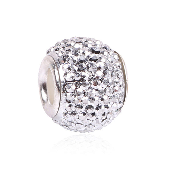 AIFEILI Retail Fashion White Glass Beads Charms Fit Pandora Charms Bracelets & Necklaces For DIY Women jewerly