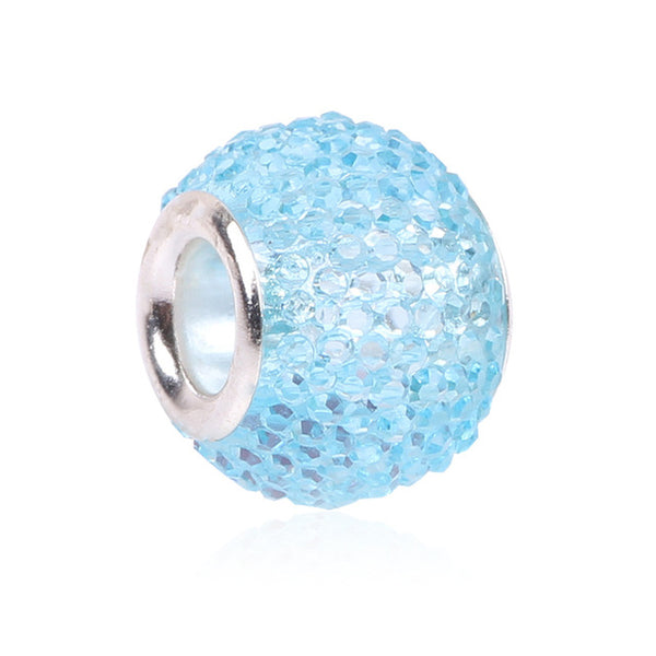 AIFEILI Retail Fashion White Glass Beads Charms Fit Pandora Charms Bracelets & Necklaces For DIY Women jewerly