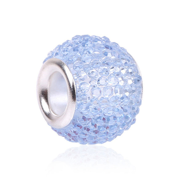 AIFEILI Retail Fashion White Glass Beads Charms Fit Pandora Charms Bracelets & Necklaces For DIY Women jewerly