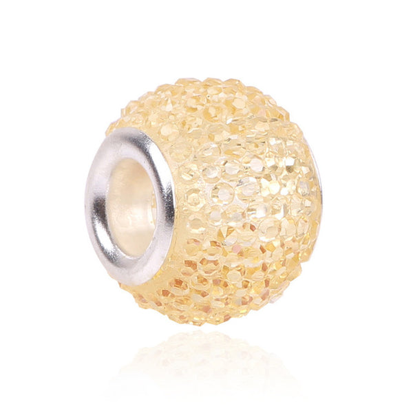 AIFEILI Retail Fashion White Glass Beads Charms Fit Pandora Charms Bracelets & Necklaces For DIY Women jewerly