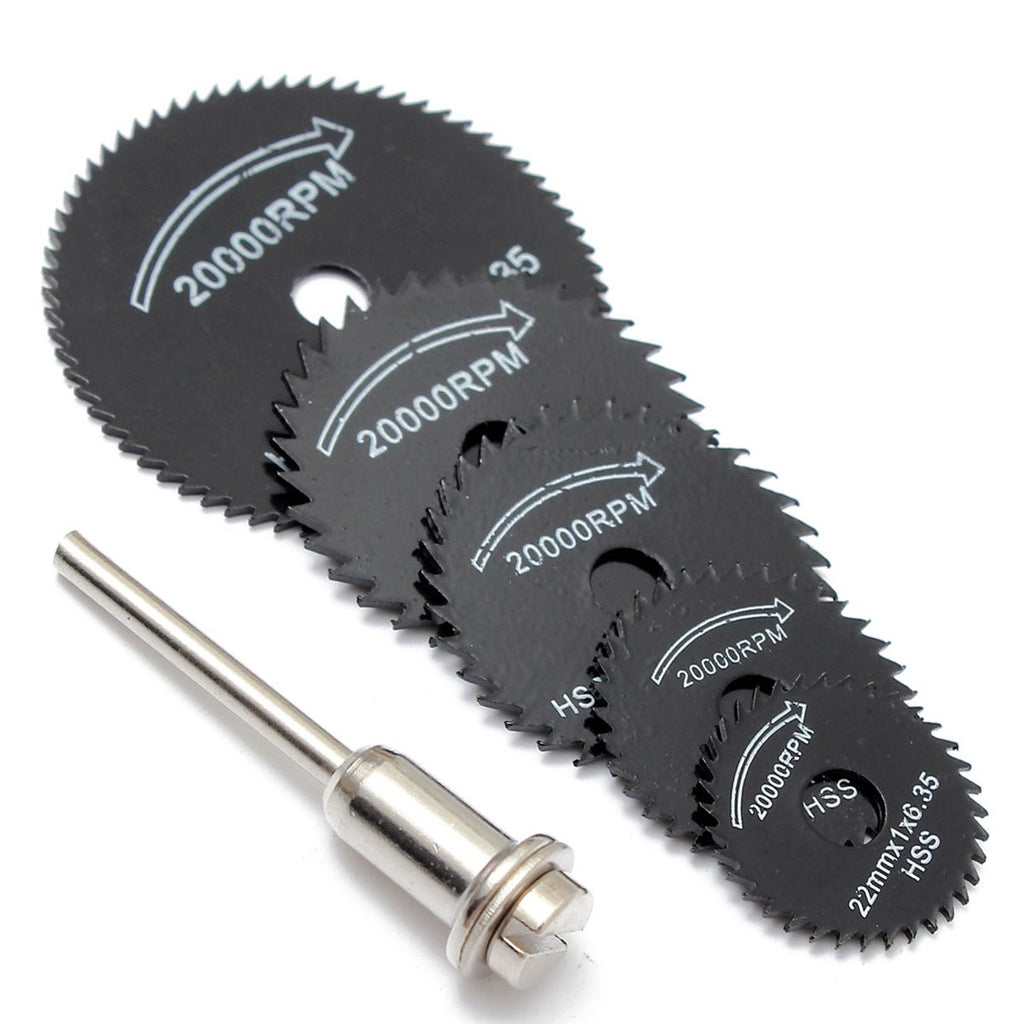 6pcs/set Metal HSS Circular Saw Blade High Speed Steel Woodworking Cutting Discs For Dremel Rotary Tool Durable Quality