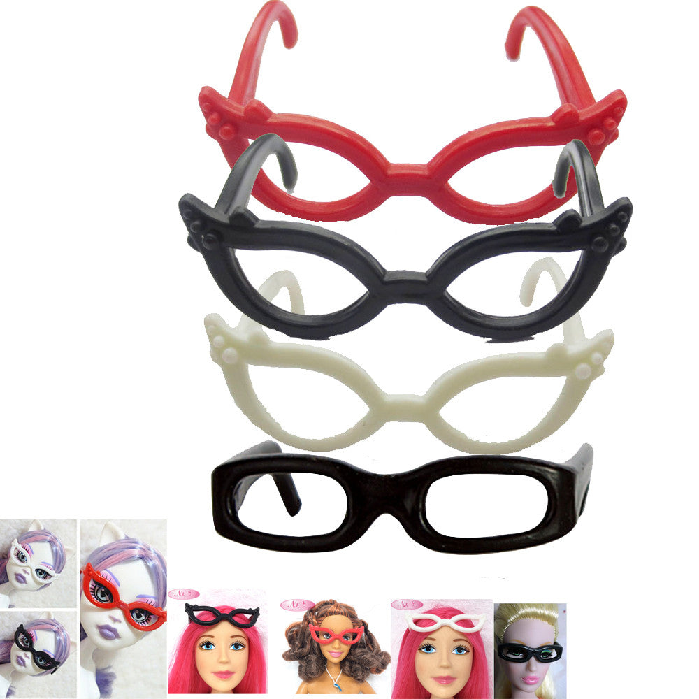NK 4pcs/set Dolls Accessories Different Plastic Glasses For Monster High Doll For Barbie Doll the best Christmas gift