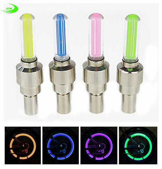 bike light with no battery mountain road bike bicycle lights LEDS Tyre Tire Valve Caps Wheel spokes LED Light BL0157