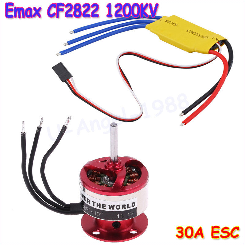 EMAX CF2822 1200KV Outrunner Motor + ESC 30A Airplane+Free shipping