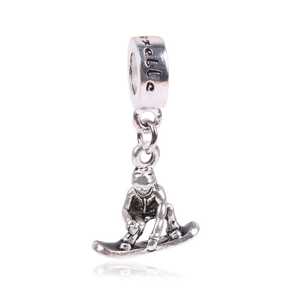 Couqcy Free Shipping 1Pc Silver Bead Charm European Silver with Love Lock key Charm Pendant Bead Fit Pandora Bracelet