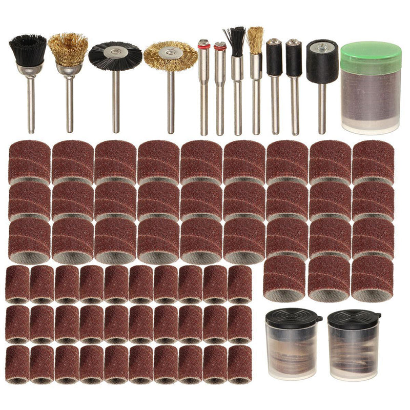 150Pcs Rotary Power Tool Fits for Dremel 1/8" Shank Sanding Polish Accessory Bit Set