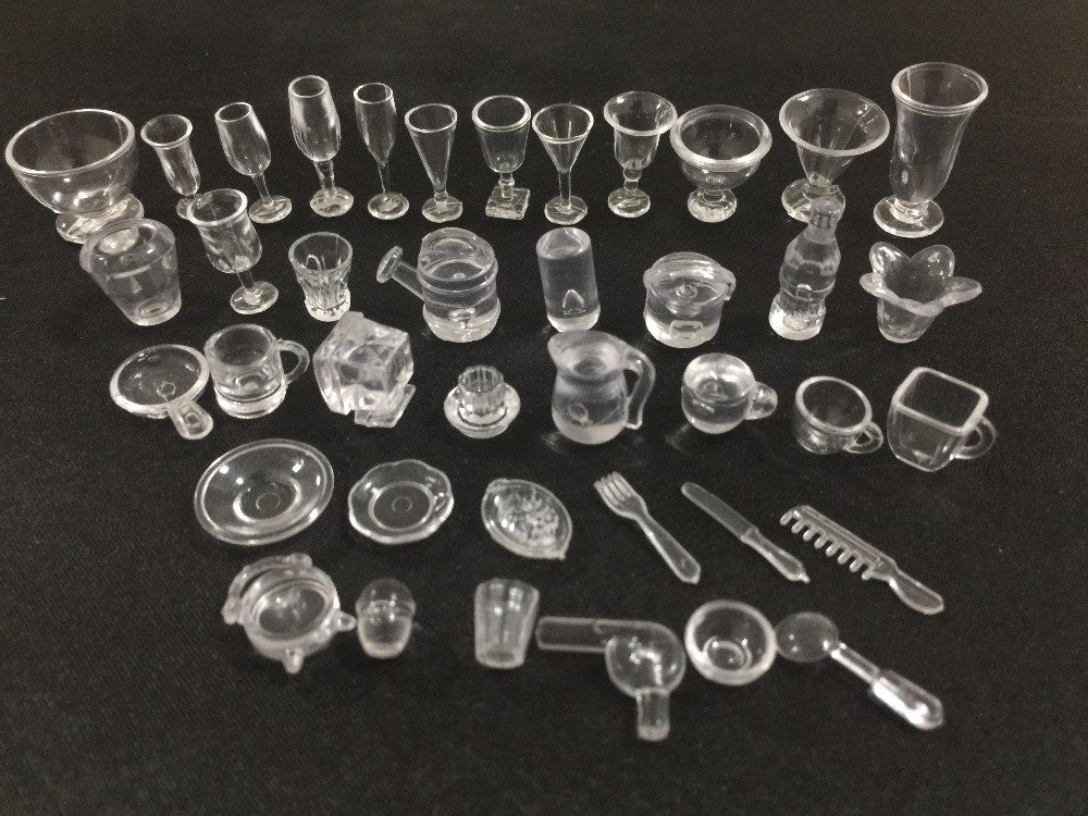wholesale 35pcs/lot 1:12 Dollhouse Miniature dishe&bowl resin figure food toys for children accessories dolls brinquedos meninon
