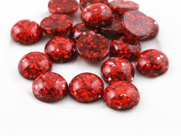 New Fashion 40pcs 12mm Mix Colors Flat back Resin Cabochons Cameo