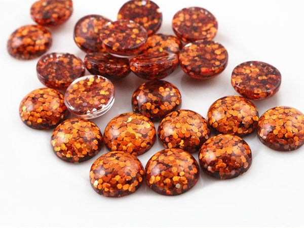 New Fashion 40pcs 12mm Mix Colors Flat back Resin Cabochons Cameo