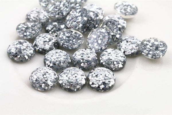 New Fashion 40pcs 12mm Mix Colors Flat back Resin Cabochons Cameo