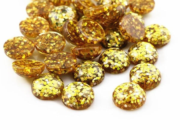 New Fashion 40pcs 12mm Mix Colors Flat back Resin Cabochons Cameo