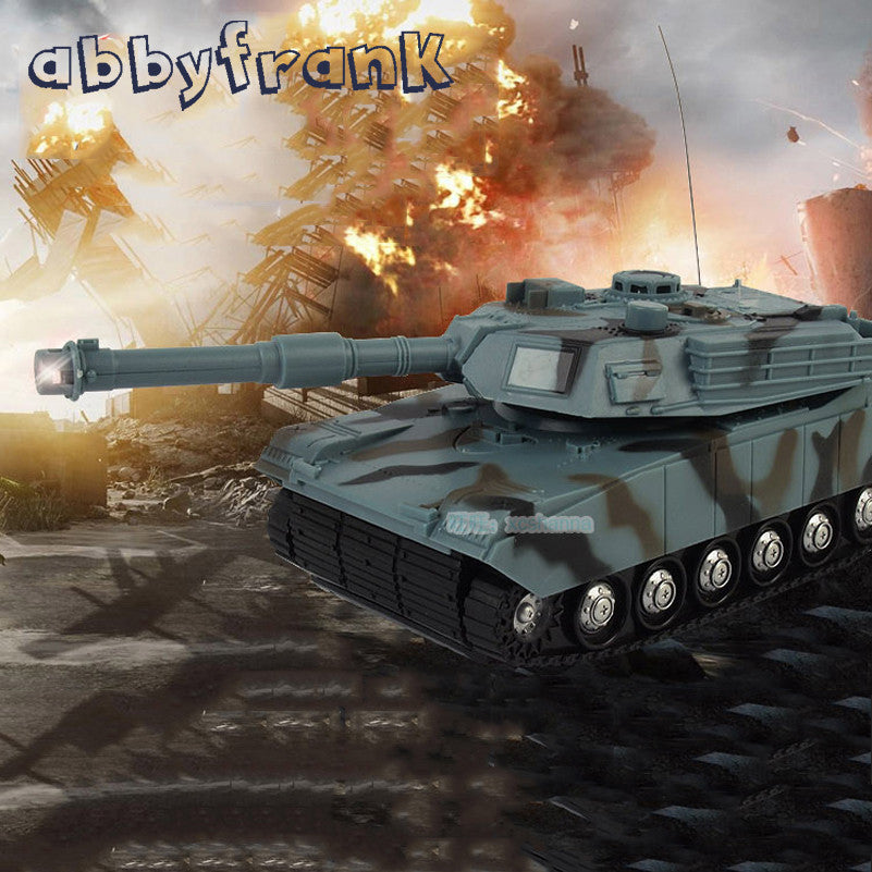 RC Tank Battle Toy Tank Model 1:22 360 Rotation Music LED R/C Radio Remote Control Fighting Plastic Classic Toy Crawler Tractor