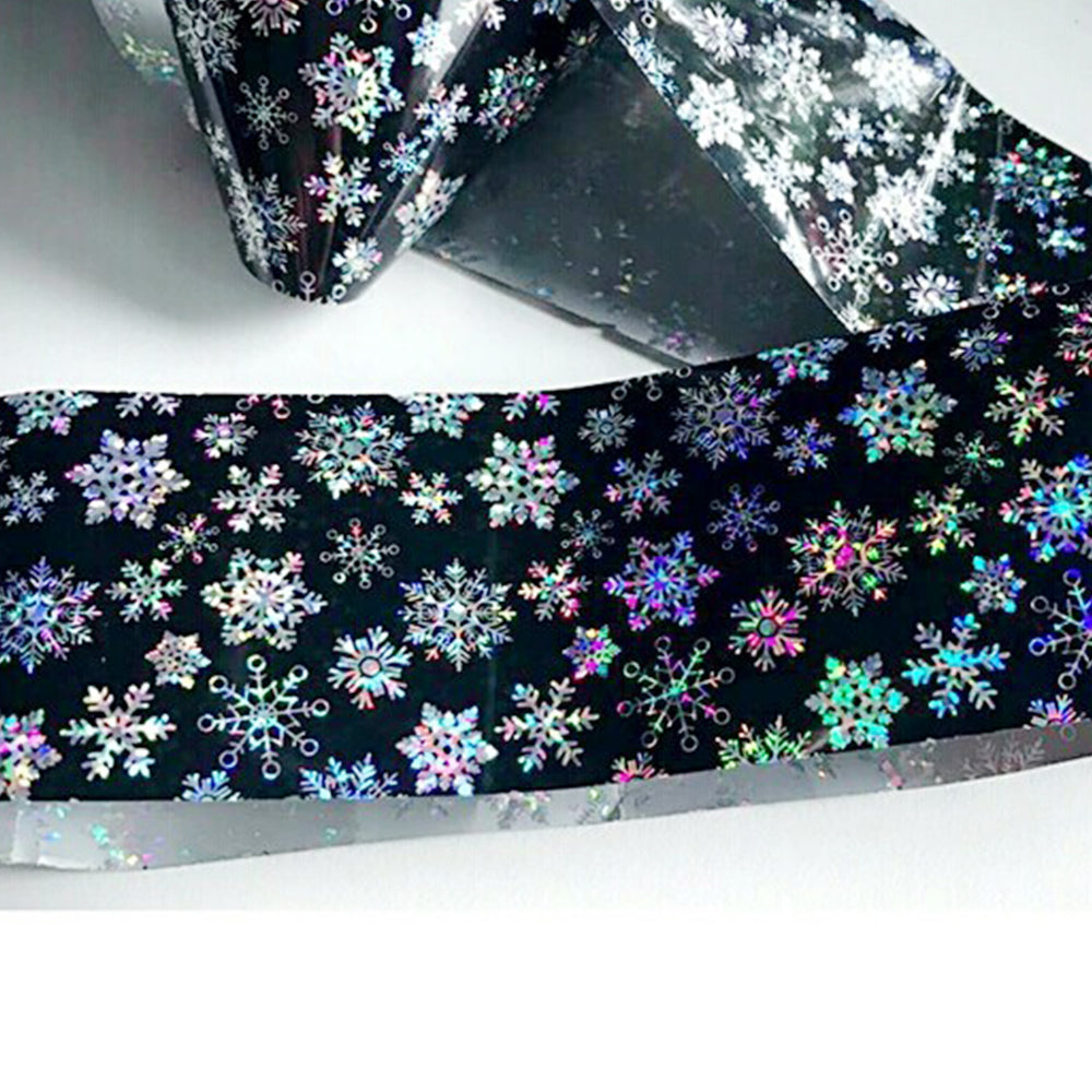 100cmx4cm Shinning Snowflake Nail Art Transfer Foils Sticker Beauty Adhesive Polish Wrap Nail Tips Decorations SASTZXK79