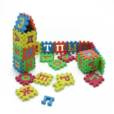 Russian alphabet  letter toys Kids baby  puzzle mats 55 * 55MM carpet  babies  33PCS Russian Language  foam learning toy