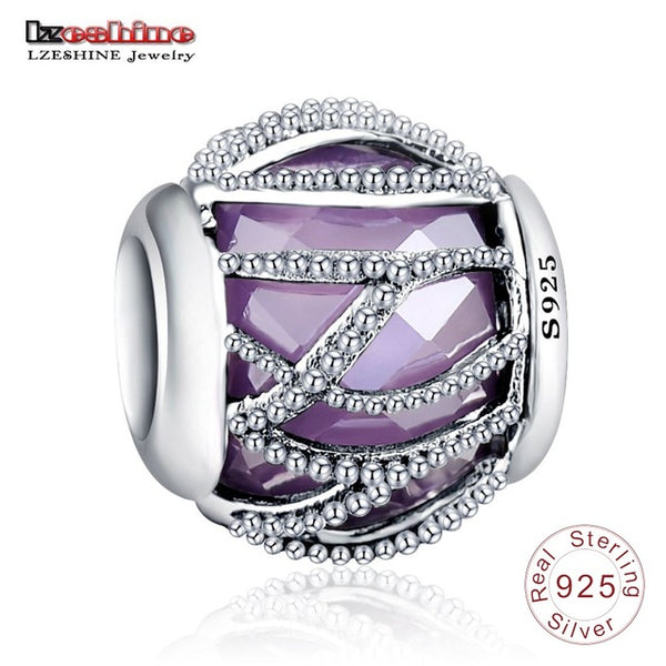 LZESHINE Charm Bead 100% Authentic 925 Sterling Silver Bead Fit Pandora Original Bracelet Women Jewelry PSMB0014