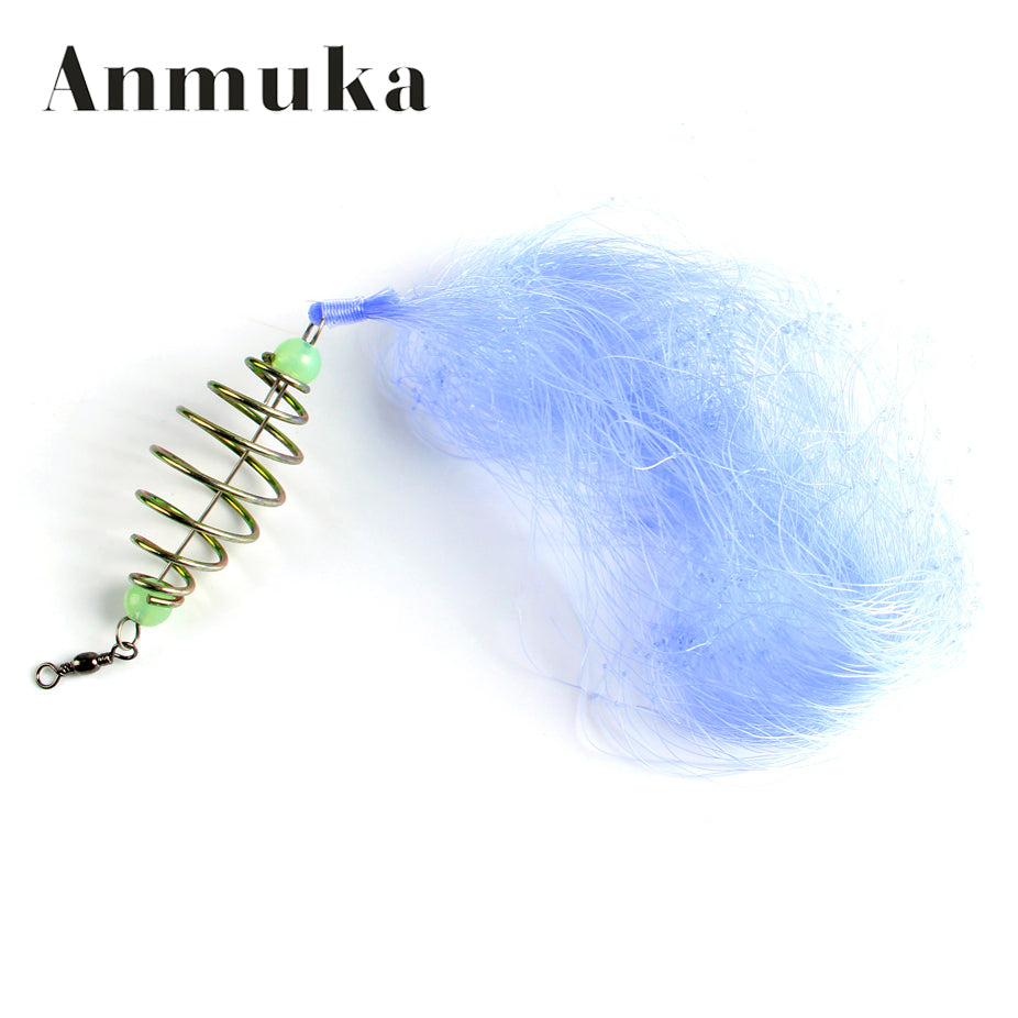 Anmuka Cheap Copper Spring Shoal Fishing Net/Brand Small Mesh Netting Luminous Beads Swivel Fishing Tools