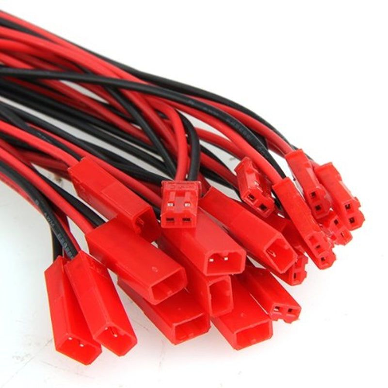 10 Pairs 2 Pin JST 100mm Pitch 2.54mm Male and Female Wire Connector Plug Cable for DIY RC Battry Model