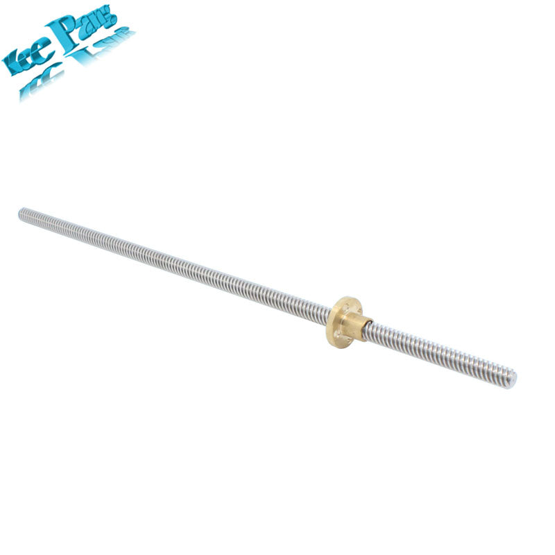THSL-300-8D Lead Screw Length 250 300mm 350 400mm 500 For RepRap 3D Printers Parts Trapezoidal Screw Copper Nuts Leadscrew Part