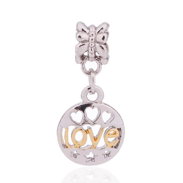 2016 New Love Women 1Pc Silver New European Red Motorcycle Charms Fashion Style Beads Fit Pandora Bracelets Bangles DIY Fitting