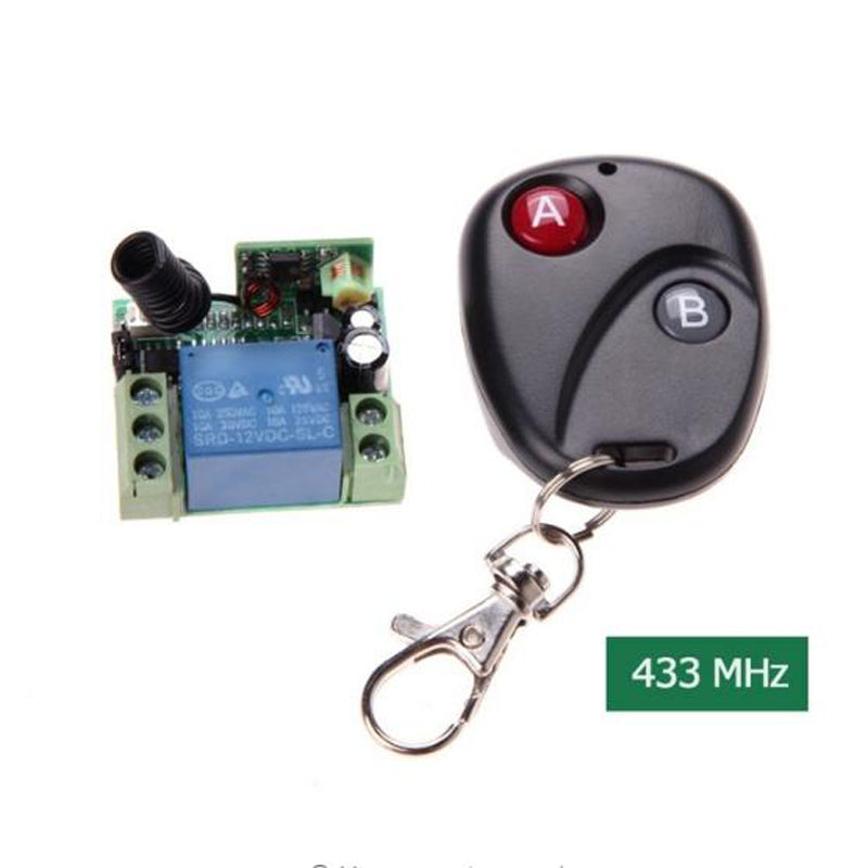 Universal Wireless DC 12V 10A 433MHz Remote Control Switch Transmitter with Wireless Remote Control Receiver