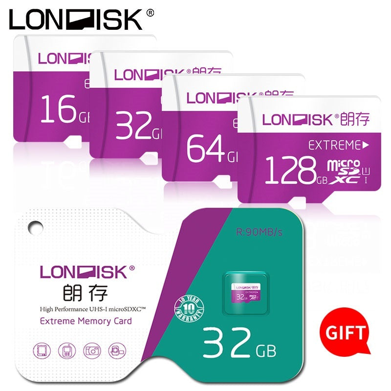 Londisk Micro SD 32GB 8GB 16GB Flash Memory Card 64GB 128GB Class10 UHS-1 600X Micro SD TF Card For SmartPhone Pad Camera