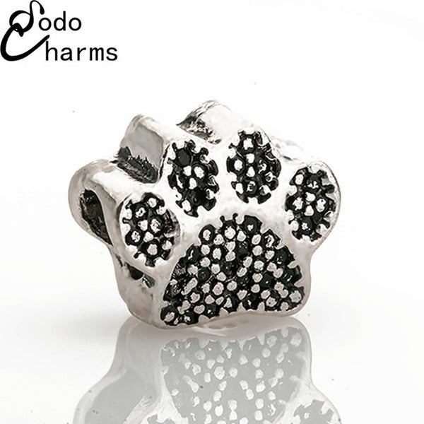1pc Free Shipping Silver Bead Charm European Love Heart Clover Owl Boy Dog Paw Family Fashion Bead Fit Pandora Bracelet Necklace