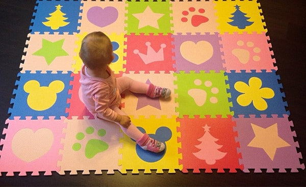 Meitoku baby EVA foam puzzle play mat/10pcs/lot Interlocking Exercise floor mat,per 30cmX30cm 1cmThick