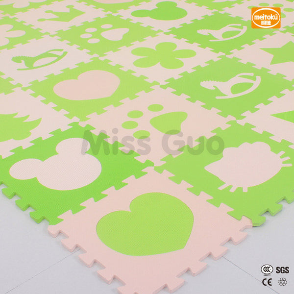 Meitoku baby EVA foam puzzle play mat/10pcs/lot Interlocking Exercise floor mat,per 30cmX30cm 1cmThick