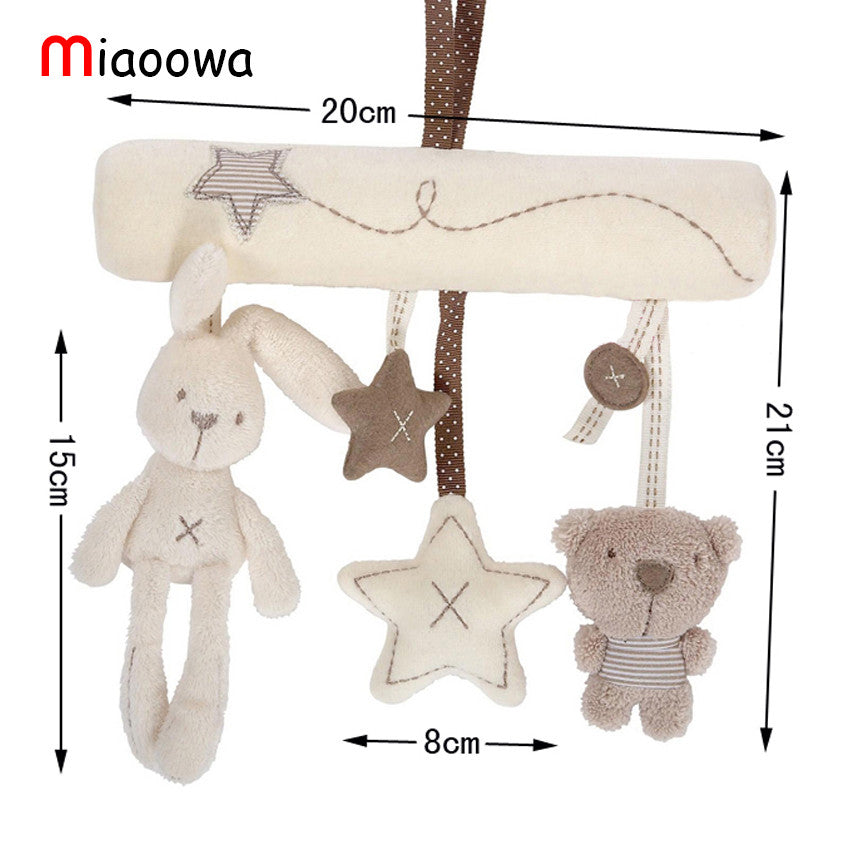 2015 New Arrive Hot Sale Mamas&Papas Cot Hanging Toy Baby Rattle Toy Soft Plush Rabbit Musical Mobile Products